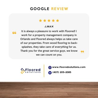 Thank you for the kind words!😊⁠
⁠
We are so happy to hear this! Thank you for choosing Floored Solutions!⁠
⁠
We’d love for you to get in touch and hear more about your experience with us.⁠
.⁠
.⁠
.⁠
.⁠
.⁠
#Flooredsolutions #Orlando #Florida #Flooring #Flooringdesignideas #Wood #Woodflooring #Woodworks #Interiordesign #Flooringideas #Flooringexperts #Flooringinstallation #Laminateflooring #Cityoforlando #Quality #Getfloored #Flooredquotes #CentralFlorida #Homeimprovement #Realestate #RealEstateOrlando #Construction #Contractor #FlooredUp